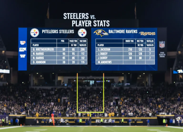 Steelers vs Baltimore Ravens Match Player Stats