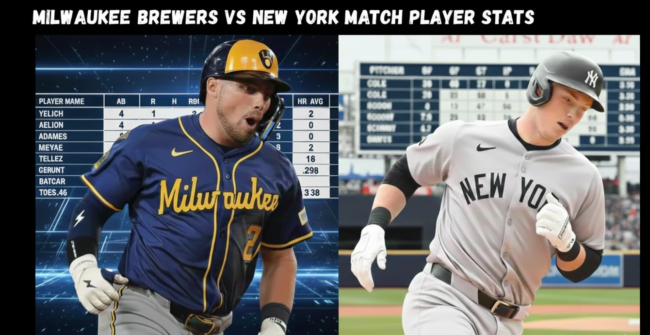 Milwaukee Brewers vs New York Yankees Match Player Stats