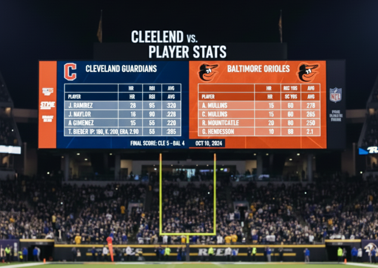 Cleveland Guardians vs Baltimore Orioles Match Player Stats