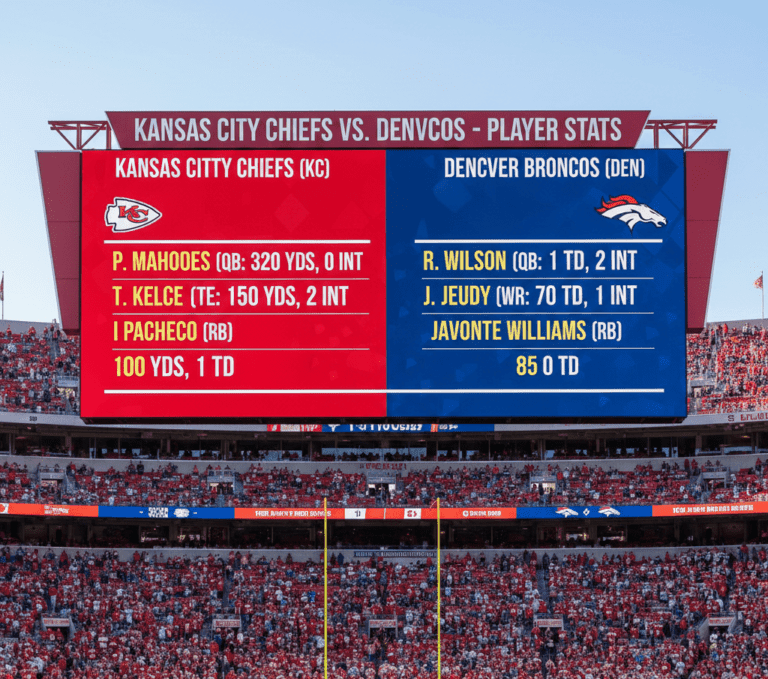 Kansas City Chiefs vs Denver Broncos Match Player Stats