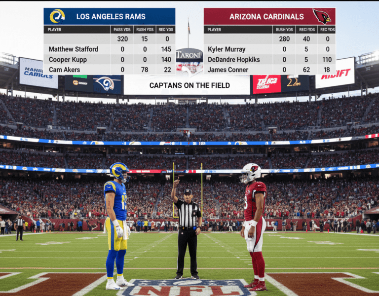 Los Angeles Rams vs Arizona Cardinals Match Player Stats