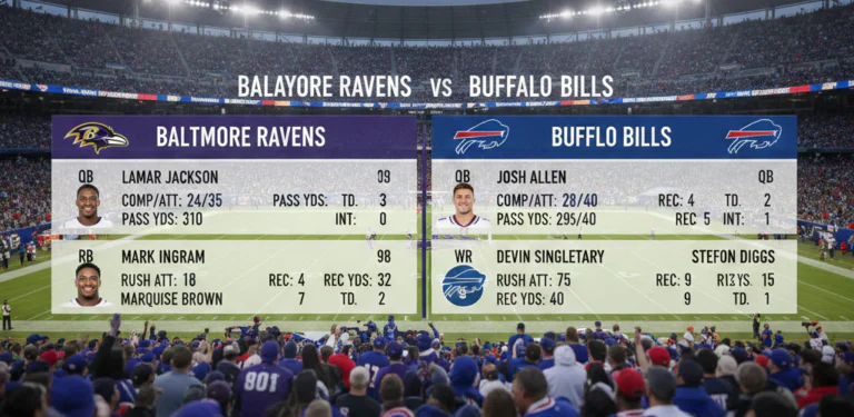 Baltimore Ravens vs Buffalo Bills Match Player Stats