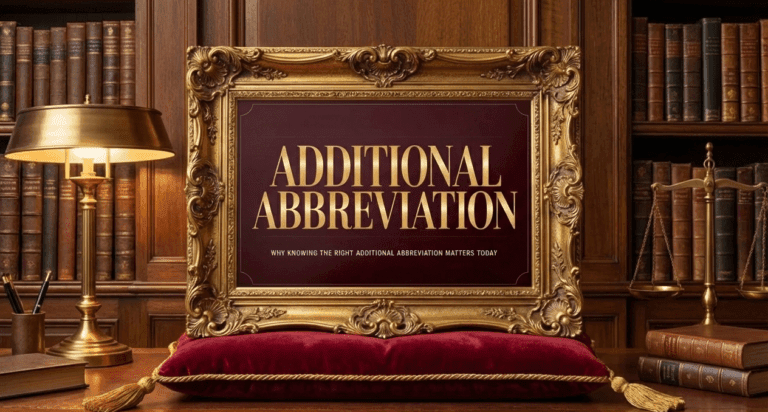 Additional Abbreviation