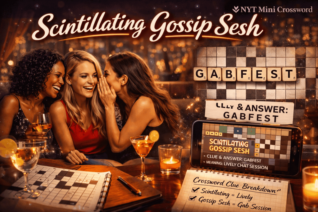Scintillating Gossip Sesh: Meaning, NYT Crossword Answer, Clue Guide & Mini Tips