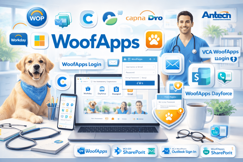WoofApps Guide for VCA Staff: Login, Workday, Dayforce, SharePoint, Password Help