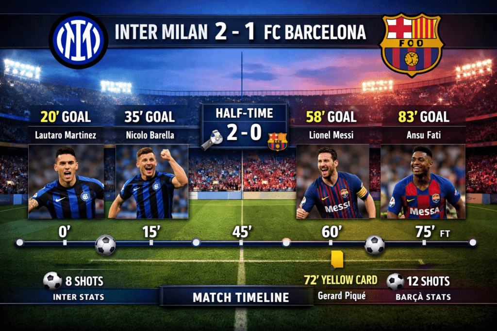 The Magic of the Inter Milan vs FC Barcelona Timeline