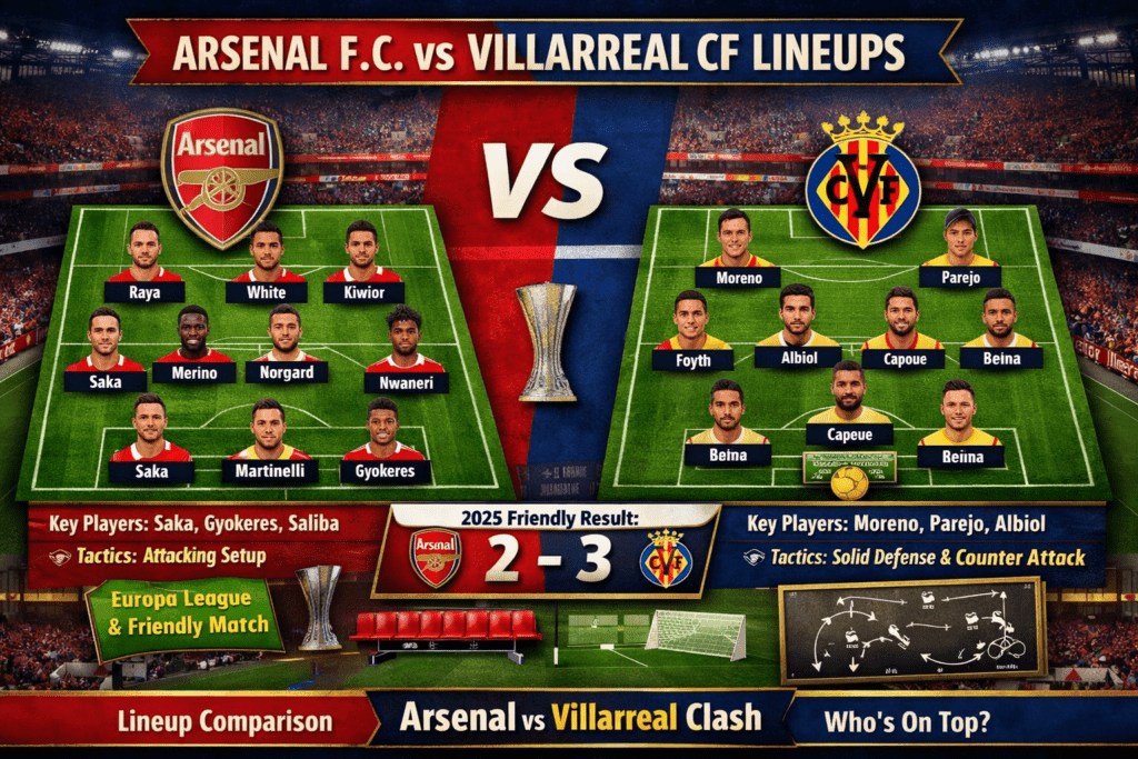 Arsenal F.C. vs Villarreal CF Lineups: Ultimate Guide to This Epic Clash