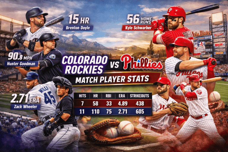 Colorado Rockies vs Phillies Match Player Stats