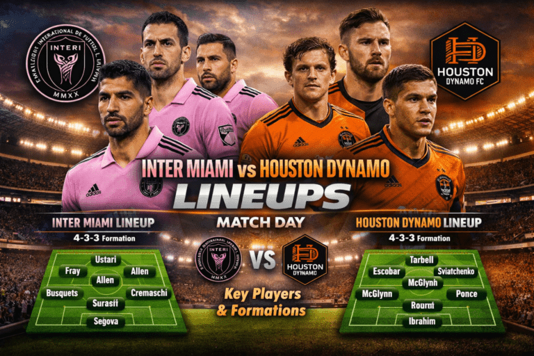 Inter Miami vs Houston Dynamo Lineups