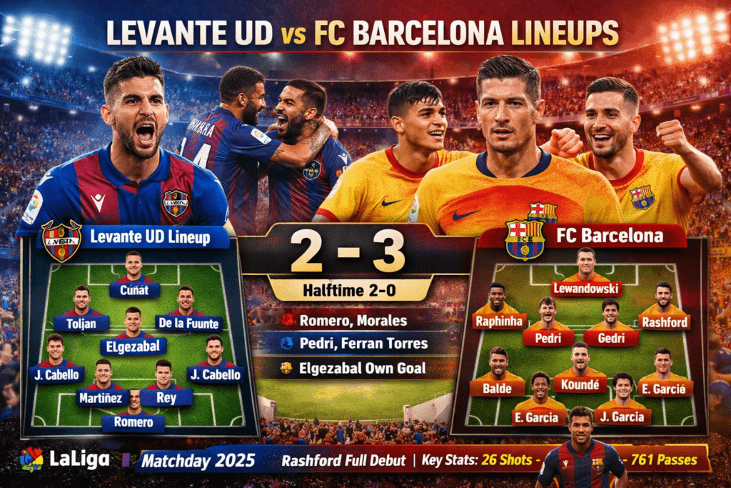 Levante UD vs FC Barcelona Lineups: Predicted Stars and Latest Team News