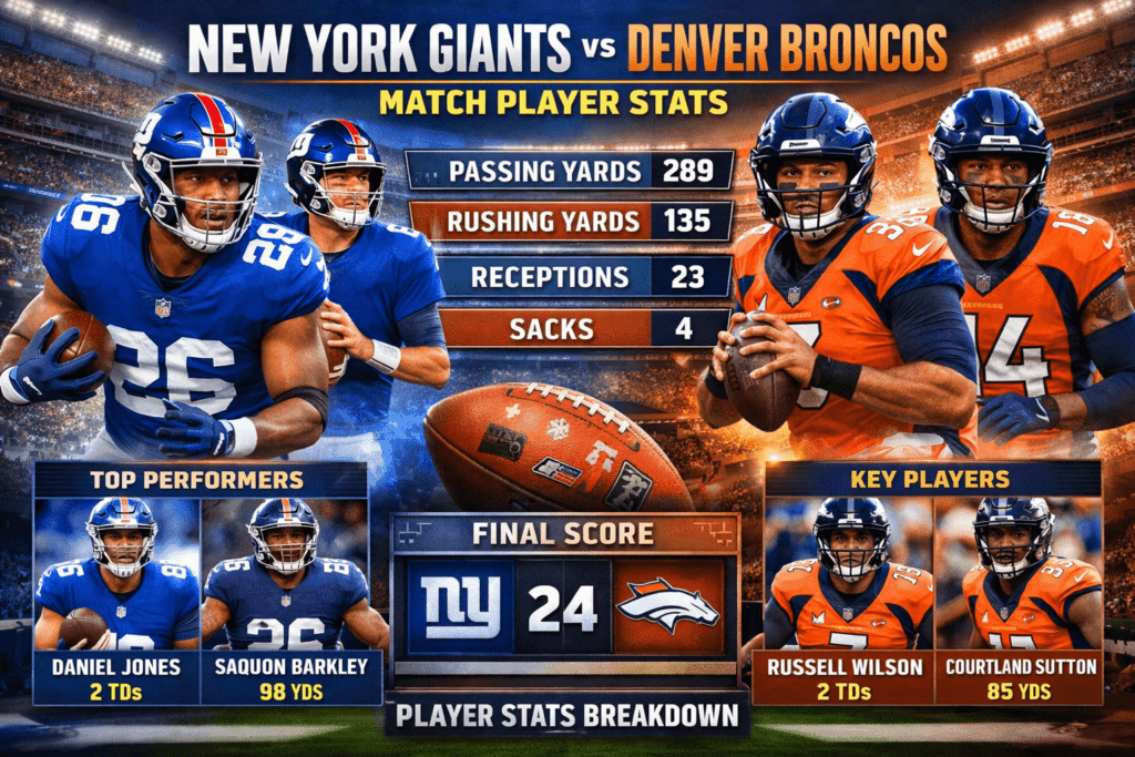 New York Giants vs Denver Broncos Match Player Stats: Ultimate Performance Guide
