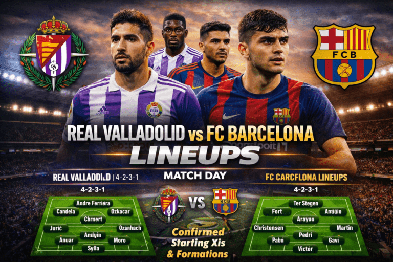 Real Valladolid vs FC Barcelona Lineups