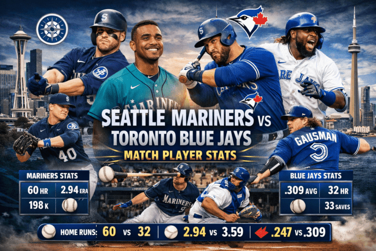 Seattle Mariners vs Toronto Blue Jays Match Player Stats