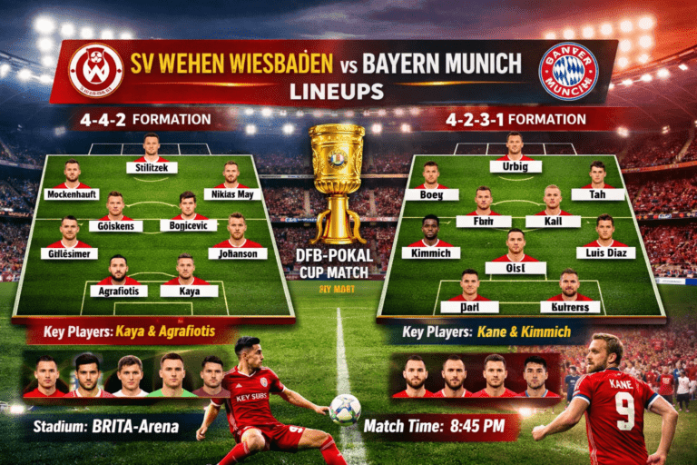 SV Wehen Wiesbaden vs Bayern Munich Lineups