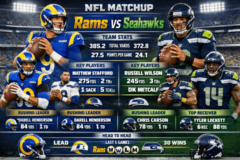 Los Angeles Rams vs Seahawks Match Player Stats