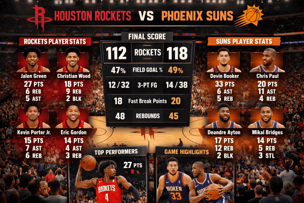Houston Rockets vs Phoenix Suns Match Player Stats: A Night of Pure Basketball Magic
