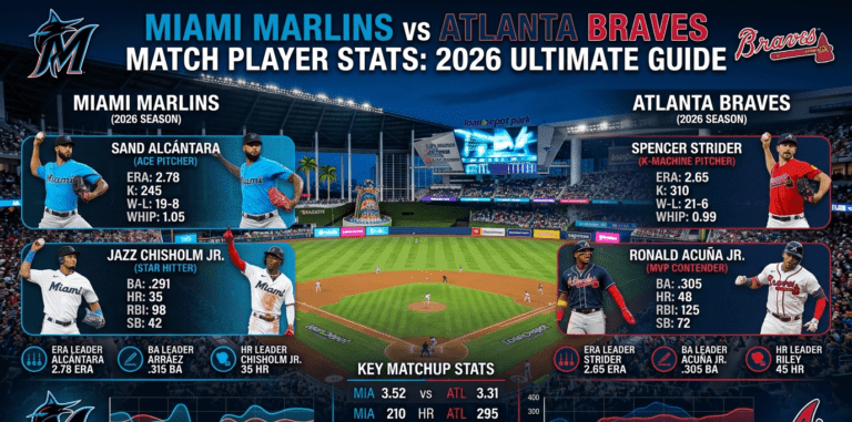 Miami Marlins vs Atlanta Braves Match Player Stats