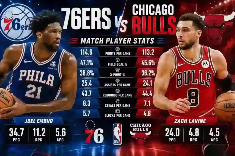 76ers vs Chicago Bulls Match Player Stats