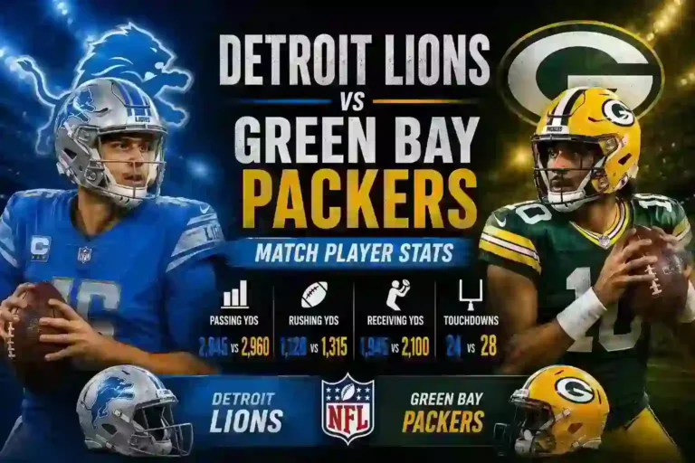 Detroit Lions vs Green Bay Packers Match Player Stats