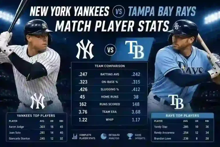 New York Yankees vs Tampa Bay Rays Match Player Stats