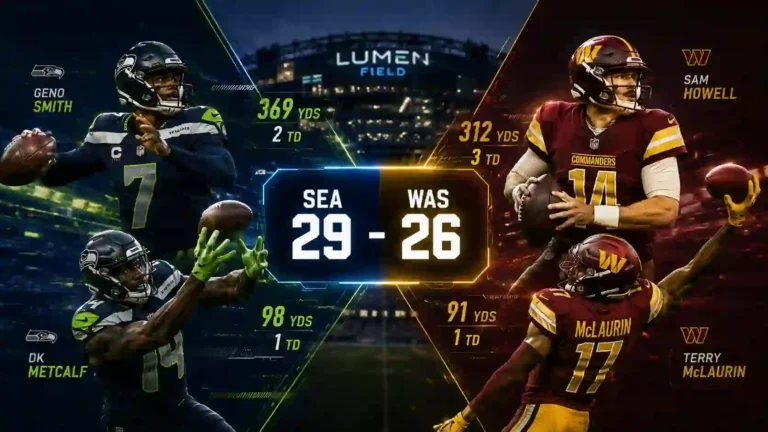 Seahawks vs Washington Commanders Match Player Stats