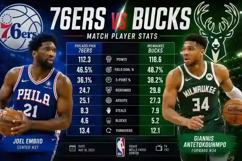 76ers vs Milwaukee Bucks Match Player Stats: Bench Firepower Fuels a 126-106 Rout